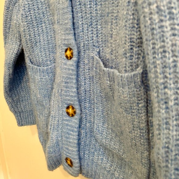 ❄️ Zara Wool & Alpaca Knit Oversized Cardigan Jacket | Size S | Like New - Picture 8 of 9